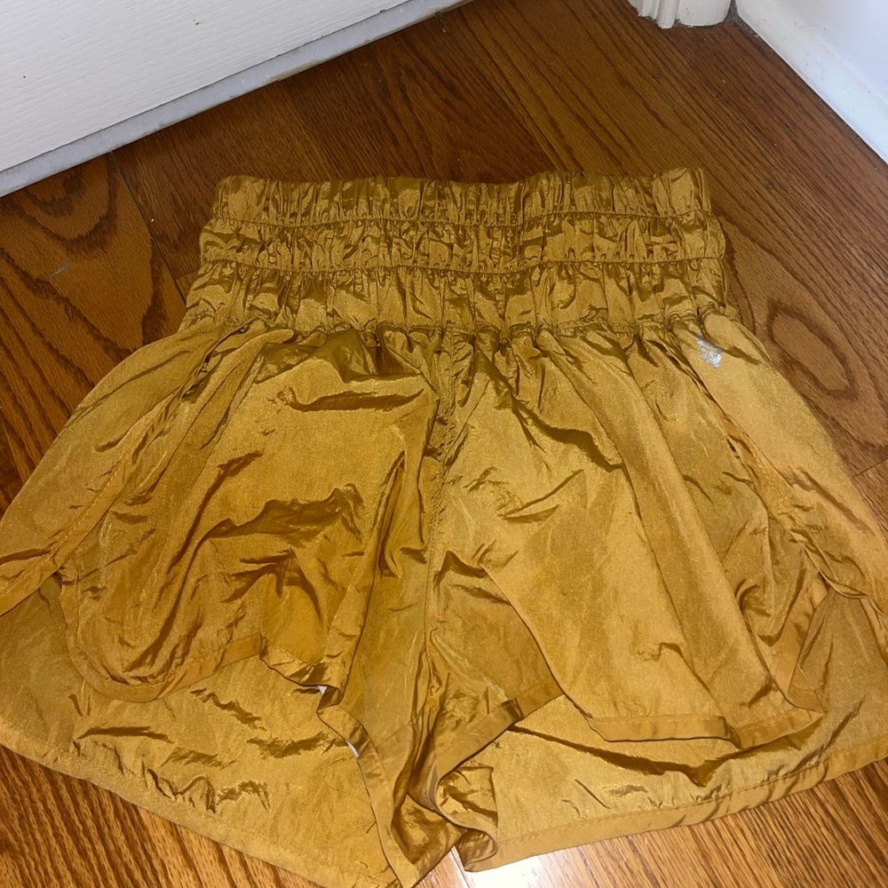 Free People The Way Home Shorts Gold Size S
